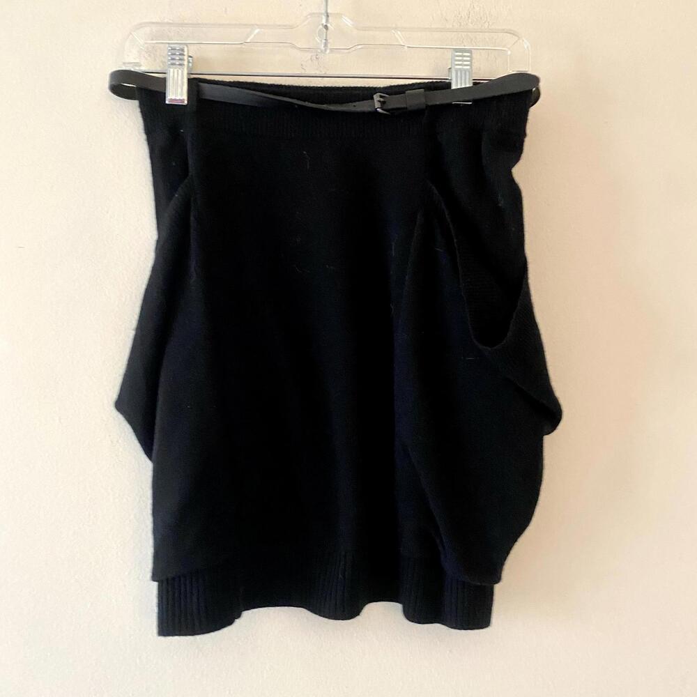 THEORY black Sesi cashmere skirt with pockets nwt